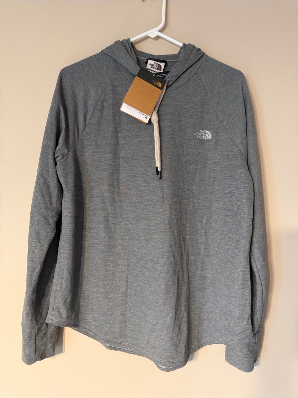 The North Face Women’s Gray Hooded Long-Sleeve Pullover